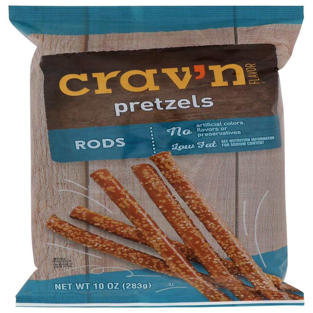 Crav'N Flavor, Pretzel Rods, 10 Ounce