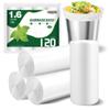 120 Counts 1.6 Gallon Small Trash Bags, Mini Garbage Bags, Fit 1.2-2 Gal, 4.5-8 Liter, Bathroom White Trash Can Bin Liners for Home Office Bathroom Bedroom view 1