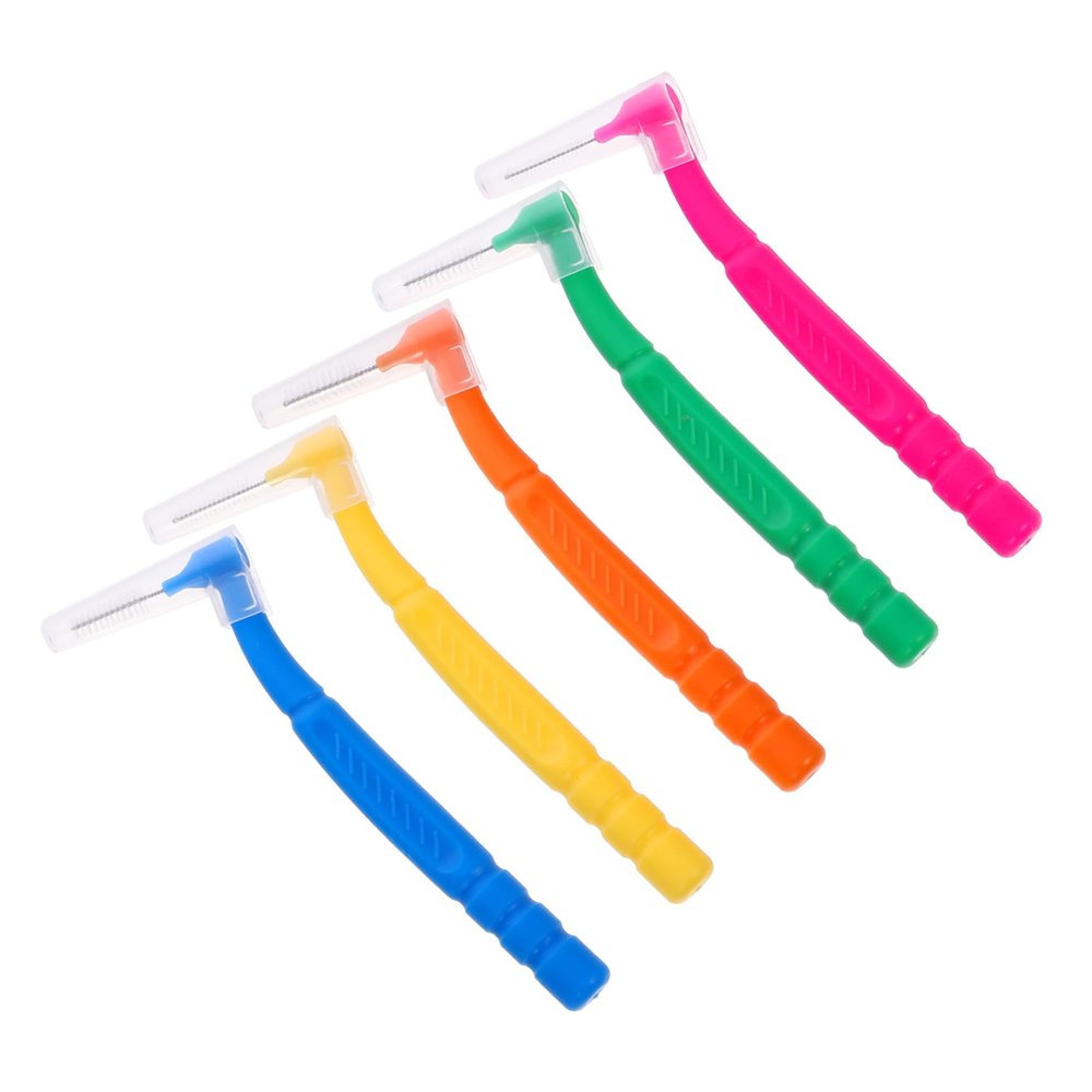 Baluue 50pcs Interdental Brush for Teeth Cleaning Flosser Head Dental Brush Soft and Portable Toothbrush Heads