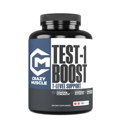 Crazy Muscle Booster for Men and Women (Over 1,300mg per Capsule) to Increase Low Levels in Males, Reverse The Effects of Low Levels on Muscle and Fat, 90 Supplement Pills