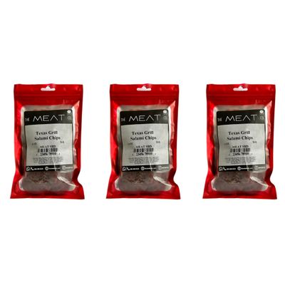 The Meat Co kosher certified Texas Grill Beef Salami Chips, Made with Premium Meats, handmade (12OZ)
