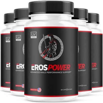(5 Pack) Eros Power Supplement - Eros Power Supplement, ErosPower Advanced Formula, Eros Power Capsules for Men, Eros Power Pills, 300 Capsules for 5 Months