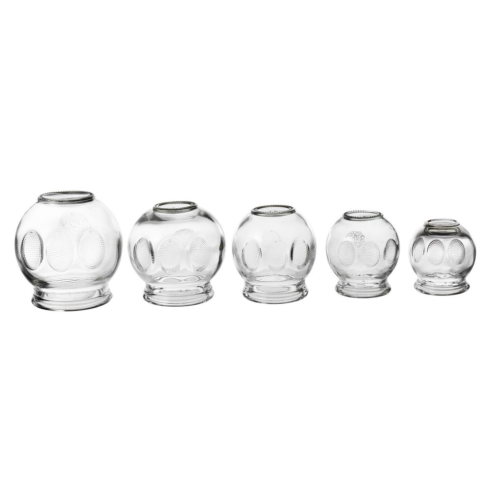 Anneome 5pcs Cupping Therapy Vacuum Massager Cup Cupping Chinese Kit for Hospital Home