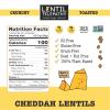 Lentil Telepathy Cheddah Crunchy Whole Lentil Snack, Vegan Cheddar Flavor, OIL FREE, Never Fried, Plant Based, Gluten Free, 4 oz view 2