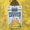 Lentil Telepathy Cheddah Crunchy Whole Lentil Snack, Vegan Cheddar Flavor, OIL FREE, Never Fried, Plant Based, Gluten Free, 4 oz view 3