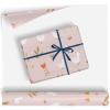 Farm Goose Pattern Gift Wrapping Paper Party Favor Happy Bday Wrap With Cutting Line On Back (Goose-pink, 5 Rolls) view 1