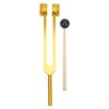 FUNOMOCYA 128Hz Aluminum Alloy Tuning Fork 8.46In for Sound Therapy Ear Treatment Stress Relief with Polished Surface Includes Mallet and Wrench