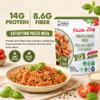 Pasta Zing Tomato & Basil Pasta, Pack of 7, Fully Cooked Fusilli Pasta with Tomato & Basil Sauce, Ready in 1 Minute, Shelf Stable Microwave Pasta, 14g Protein, 8.6g Fiber, 7.05 oz Pouches view 4