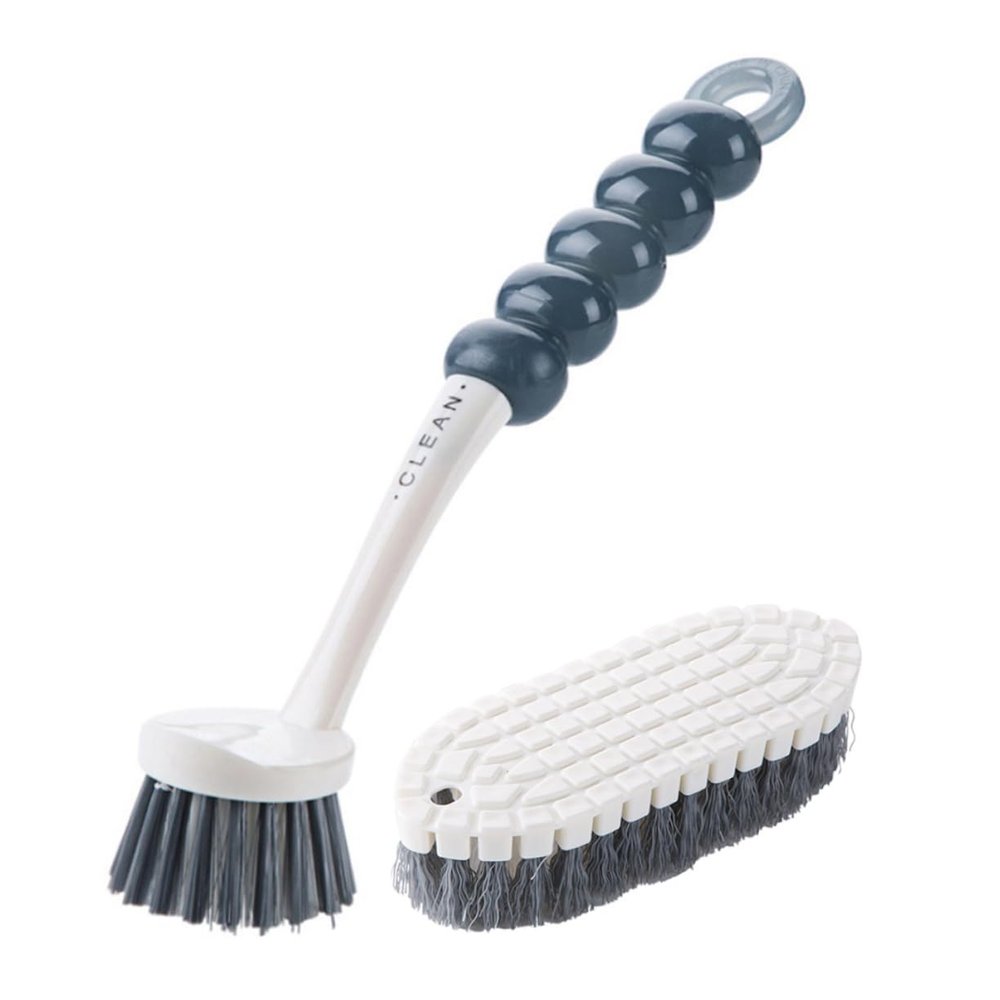 SKISUNO 2pcs Kitchen Essentials Long Handle Cleaning Brush Bowl Pot Washing Brush