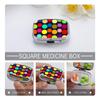 Pill Box 2 Compartment Medicine Pill Case Beautiful Polka Dot Printed Portable Pill Box Travel Pill Organizer for Pocket Purse Daily Medicine Vitamin Box Fish Oil Box Supplement Box view 4
