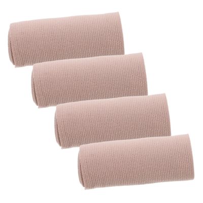 ORFOFE Elastic Bandage Wraps for Legs 100mm Cotton Gauze Roll Heavy Duty Sports Ankle Compression Bandage Closure 4pcs Natural Skin Tone