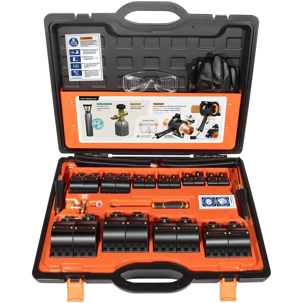 CST2 General Cold-Shot Pipe Freeze Kit, Universal Pipe Cleaners, Quickly Freezes Pipes From 1/8" to 2", Repair Water Systems without Draining, Universal for Steel, Copper, Aluminum and Plastic Pipes