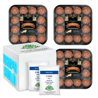 Salutem Vita - Italian Style Pork Meatballs, 2.5 lbs. - Pack of 3