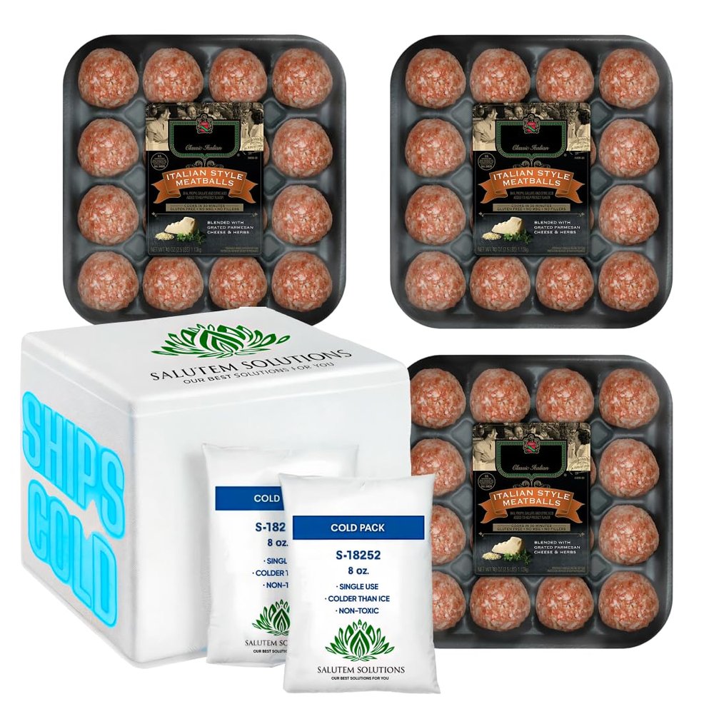 Salutem Vita - Italian Style Pork Meatballs, 2.5 lbs. - Pack of 3