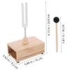 FUNOMOCYA 1set Tuning Fork for Healing Chakra Sound Therapy Meditation Tools Wooden Resonator Healing Tuning Forks view 2