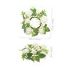Cabilock Artificial Rose Candle Holder Wreath with Faux Eucalyptus Leaves Romantic Wedding Centerpiece and Home Decor Accent for Table Decoration and Reception Ambiance view 2
