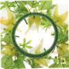 Cabilock Artificial Rose Candle Holder Wreath with Faux Eucalyptus Leaves Romantic Wedding Centerpiece and Home Decor Accent for Table Decoration and Reception Ambiance view 3