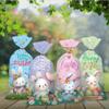 100pcs Easter Gift Bags with Twist Ties, Cellophane Easter Egg Bunny Gift Wrap Bags for Packing Goodies Candies Cookies Candy Sweets Party Favors view 2