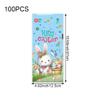 100pcs Easter Gift Bags with Twist Ties, Cellophane Easter Egg Bunny Gift Wrap Bags for Packing Goodies Candies Cookies Candy Sweets Party Favors view 3