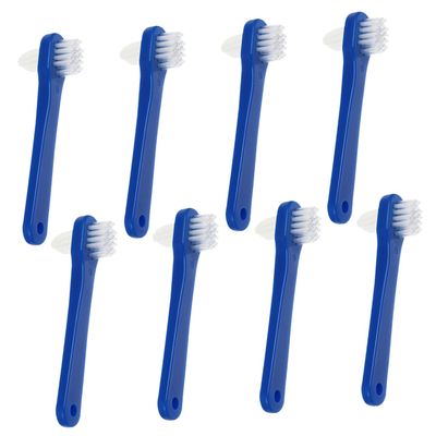 FRCOLOR 8pcs Denture Toothbrush Double-sided Braces Cleaner for Fake Tooth Denture Oral Care Firm Brush for Adults Boys and Girls Portable Cleaning Brush for Home Travel