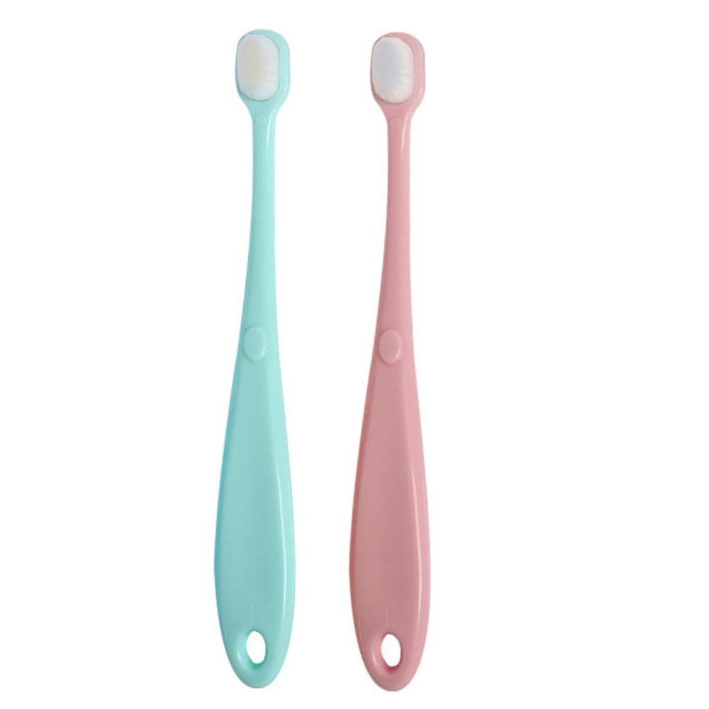 KOMBIUDA 2pcs Extra Soft Boys and Girls Toothbrush Ultra-fine Boy Girl Tooth Cleaner for Gentle Oral Care Lightweight and Portable Nursing Brush