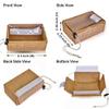JUCOBEE Pack of 12 Small Jute Burlap Gift Bags with Drawstring & PVC Window, Reusable & Sturdy Perfect for Weddings, Bridesmaid Gifts, Party Favors, DIY, and Storage, 6" x 4" x 2" view 2