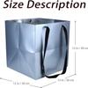 MAQMAQQ Large Square Gift Bags Square Bottom Bags with Handles for Party Favor, Birthday Gift Bag (12 x 12 x 12 in, 2 CT) (Silver (2Pcs)) view 2