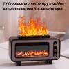 200ml Fireplace Flame Diffuser, 3 IN 1 USB Powered Essential Oil Diffusers with 7 Color Led Flame Effect Light, Automatic Shutdown Function, for Spa Home Yoga (Black) view 3