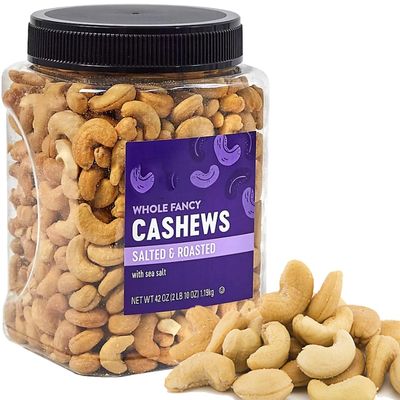 Cashews Nuts | Delicious Heart Healthy Energy Boost Protein Antioxidant-Rich High Fiber Vegan Keto Gluten-Free | For Everyday Snack Travel Office Gift Baking Cooking - Kids Adult (42 oz Jar, Whole Roasted Sea Salted Cashew)