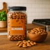 Almonds Nuts Whole Almond Raw Unsalted 40 oz Resealable Jar - Natural Protein Fiber Vitamin Mineral Energy Boost Heart Friendly - Work Travel Office - Baking Cooking Gifting view 3