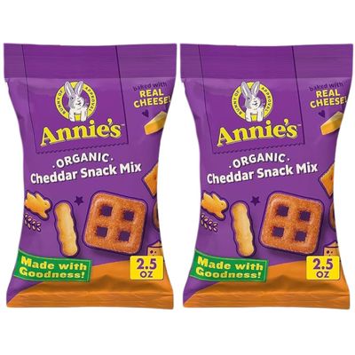 Annie's Organic Snacks 2 Bags (5oz Total) - Annie's Snacks - Annie's Cheddar Snack Mix - Annie's Cheddar Mix - Annie's Crackers - Annie's Brands