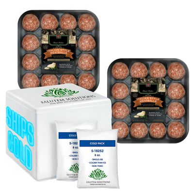Salutem Vita - Italian Style Pork Meatballs, 2.5 lbs. - Pack of 2