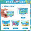 120 Pcs Summer Pool Ice Cream Cups 12 oz Disposable Beach Paper Dessert Snack Bowls Summer Hawaii Food Yogurt Cup Containers for Hot or Cold Food Soup Candies Beach Picnic Holiday BBQ Party Supplies view 2