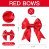 LIZLOVESS Red Bows with Twist Ties 3.5 Inch Pre-Tied Double Satin Ribbon Bows for Gift Wrapping, Crafts, Wedding Decor, Treat Bags, Candy Apple, Christmas, Party Favors, Baby Shower (24 Pack) view 2