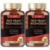 (2 Packs) Red Yeast Rice with CoQ10 Supplement - Citrinin Free Red Yeast Rice 2,000 mg Capsules with CoQ10 100mg Plus Citrus Bergamot - Niacin-Free, Cholesterol & Energy Supplement 3rd-Party Tested view 1