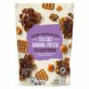 Dark Chocolate Caramel Pretzel Clusters With Sea Salt, Creamy Caramelized Covered Snack Snacking Food Gift Treat, 6oz Choceur Bag view 1