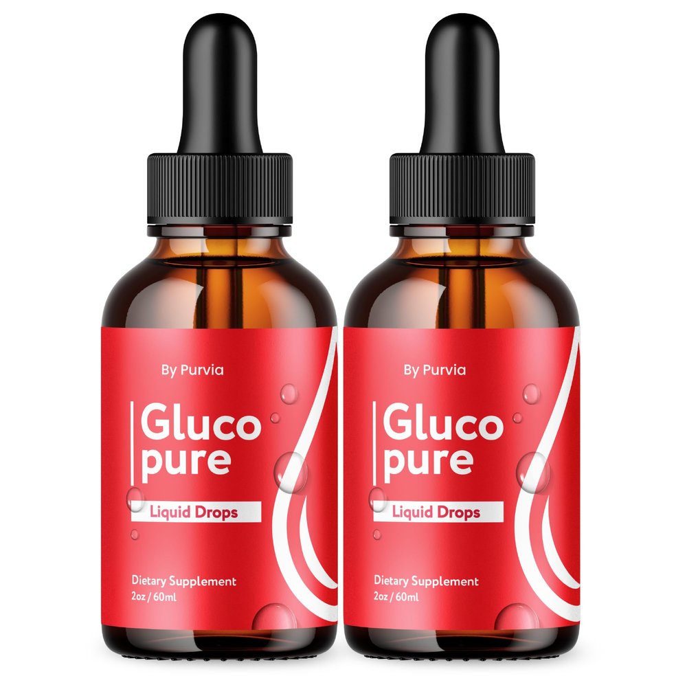 (2 Pack) Gluco Pure Liquid Drops - Gluco Pure Drops for Overall Wellness Support, Gluco Pure Advanced Formula Supplement, GlucoPure Reviews, Glucopure Pro for Maximum Strength Support (2 Bottles)