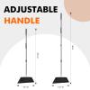 NACENA Heavy Duty Broom, 55 Inch Long Handle Outdoor Large Angle Brooms, Commercial Broom for Sweeping Indoor, for Home Garage Kitchen Office Courtyard Lobby Patio Lawn Concrete, 2 Pack (Grey&White) view 2