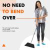 NACENA Heavy Duty Broom, 55 Inch Long Handle Outdoor Large Angle Brooms, Commercial Broom for Sweeping Indoor, for Home Garage Kitchen Office Courtyard Lobby Patio Lawn Concrete, 2 Pack (Grey&White) view 3