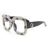 bullabulling Rhinestone Ladies Reading Glasses Stylish Frame - Oversized Square Bling Design Reader Eyeglasses for Women L05 (white, 4.0, x) view 3