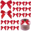 VARMDUKKE 15 PCS Mini Red Ribbon Bow Decor, Cute Small Satin Ribbon Tie Bowknots for Party, Soft Premade Tiny Bows Ribbon Accessories for DIY Crafts, Wedding, Bakery Wrapping view 1