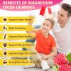 2 Pack Magnesium Oxide Gummies 400mg, Chewable Magnesium Oxide Supplement for Adults & Kids, Nerve & Muscle Support, Vegan, Raspberry Flavor, 120 Count view 3