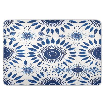GOODOLD Washable Bed Pad for Incontinence 34" x 52" - Large Reusable Waterproof Mattress Protector with Non-Slip Back for Kids and Adults (Blue Eye Pattern)