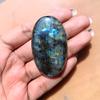 14.25 Ratti Natural Labradorite Palm Stone For Relaxation, Meditation And Crystal Healing Gemstones-B0DK94FW, zzzz-s, GEMSTONE view 2