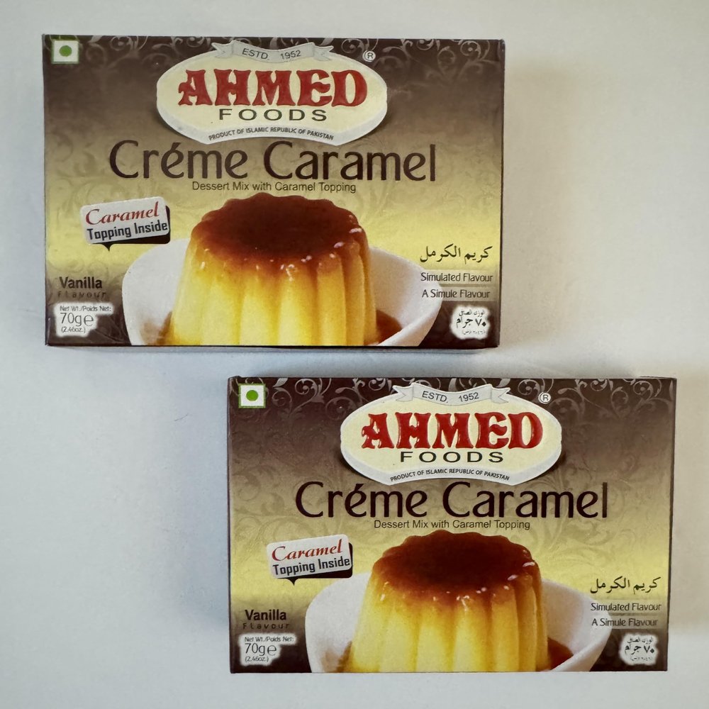 Ahmed Foods Creme Caramel, Dessert Mix 70g (2 Packs) - Certified Halal