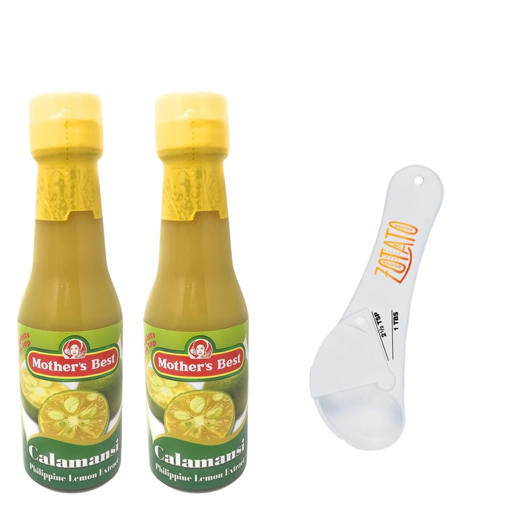 Mother's Best Calamansi Extract 5oz (150ml)-2 Pack, Bundle Spoon