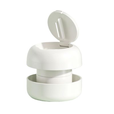 KHAOL Mini Pill Cutter, Pill Splitter with Stainless Steel Hidden Sharp Pill Crusher Travel Pill Grinder Portable Tablet Cutter for Tablets(White)