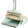 UOHLCX HBJWOV White and Folding Standing Broom Dustpan Set for Home Use with Hanging Teeth Set Sweeping Rotating Broom view 1
