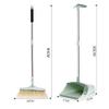 UOHLCX HBJWOV White and Folding Standing Broom Dustpan Set for Home Use with Hanging Teeth Set Sweeping Rotating Broom view 2