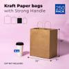 FMP Brands 250 Pack 10x7x12 Inches Kraft Paper Gift Bags with Handles Bulk, Durable Brown Paper Bags for Party Favors, Craft Gift Bag for Birthday Packaging, Small Business and Shopping Lunch view 2